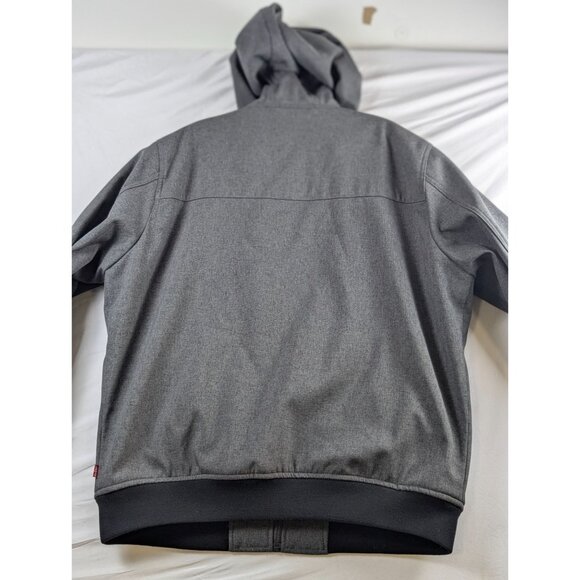 Levis Coat Mens Large Gray Lined Hooded Jacket - Picture 8 of 10